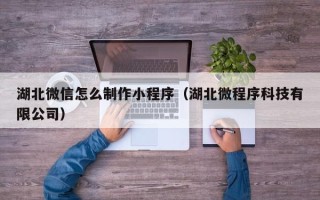 娄底湖北微信怎么制作小程序（湖北微程序科技有限公司）